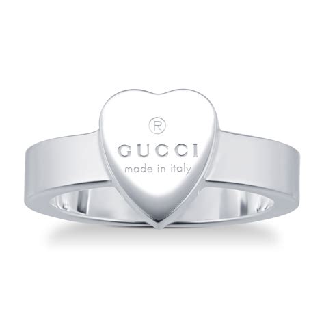 etsy silver gucci rings|heart ring with gucci trademark.